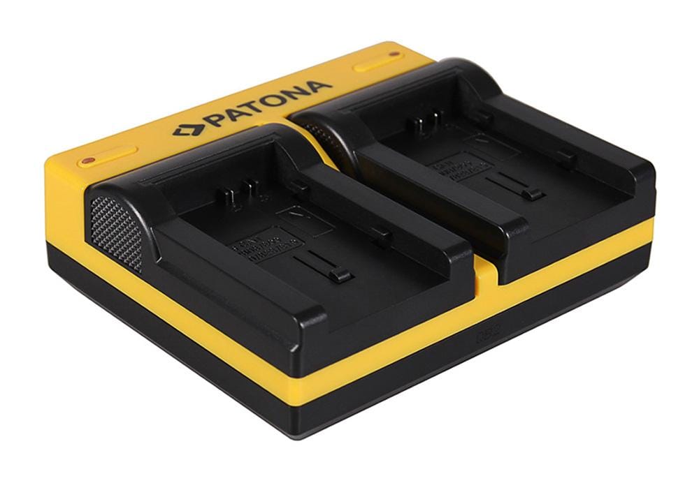PATONA Dual Ladegerät für Canon BP-808 FSxx FS10 FS-10 FS100 FS-100 FS11 FS-11 HF inkl. Micro-USB Kabel