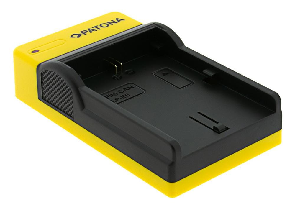 PATONA Slim USB Ladegerät mit USB-C Input für Canon LP-E6 EOS 5D 60D 60Da 6D 7D EOS 70D EOS-70D