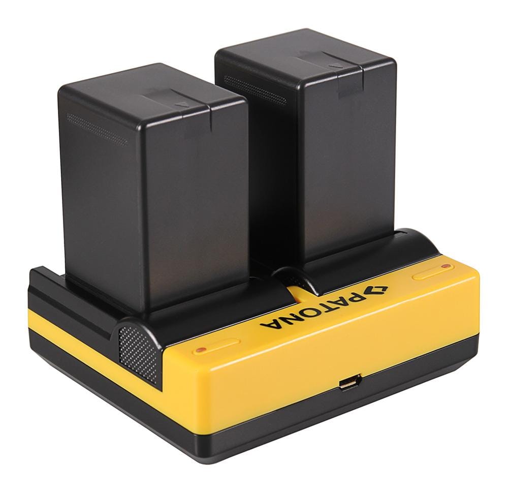 PATONA Dual Ladegerät für Panasonic VBN130 260 HC HCX920M VBN130 260 HDC HC-X920M inkl. Micro-USB Kabel