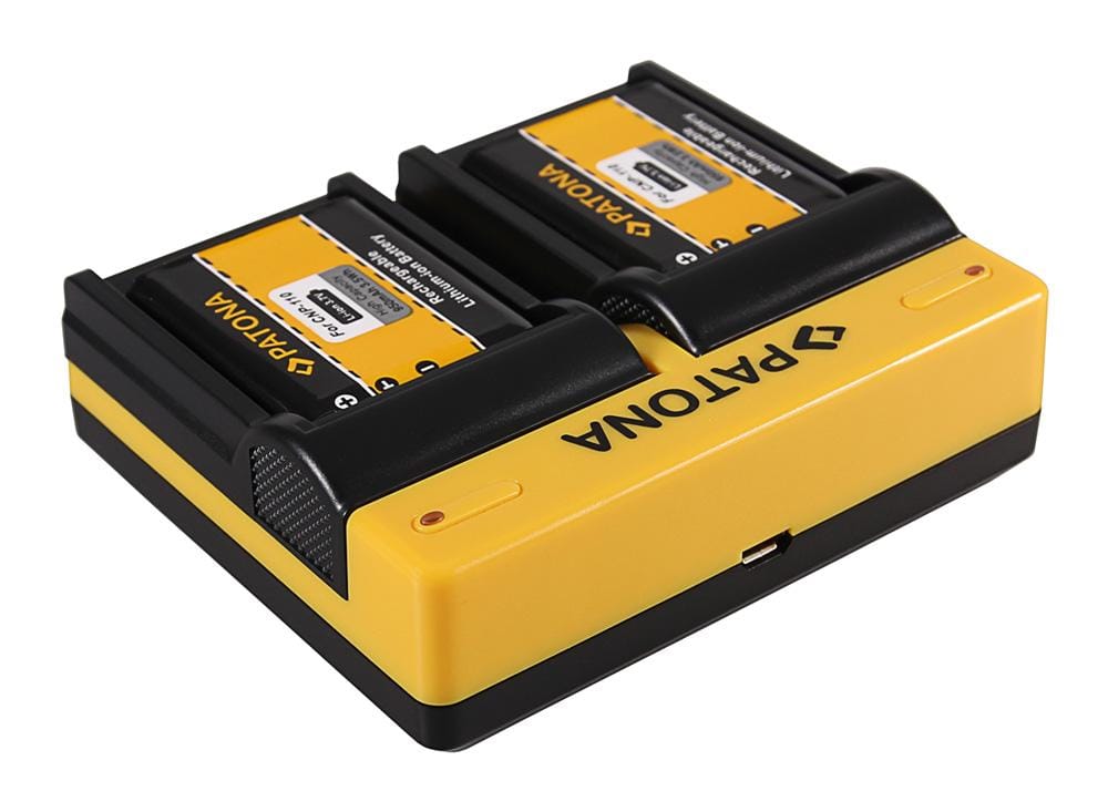 PATONA Dual Ladegerät für Casio NP-110 Exilim EXH30 EX-H30 EXZ2000 EX-Z2000 EXZ2300 inkl. Micro-USB Kabel