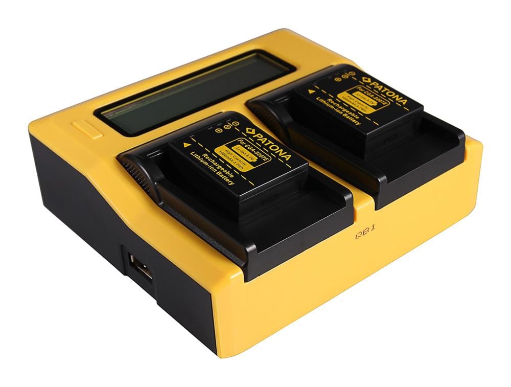 PATONA Dual LCD USB Ladegerät für Casio Panasonic CGA S007E Exilim EXZ150 EX Z150 EXZ155 EX Z155