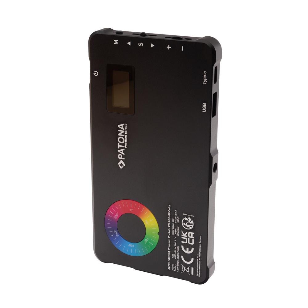 PATONA Premium RGB Taschen‑Videolicht mit Powerbankfunktion PATONA Premium RGB Taschen‑Videolicht mit Powerbankfunktion