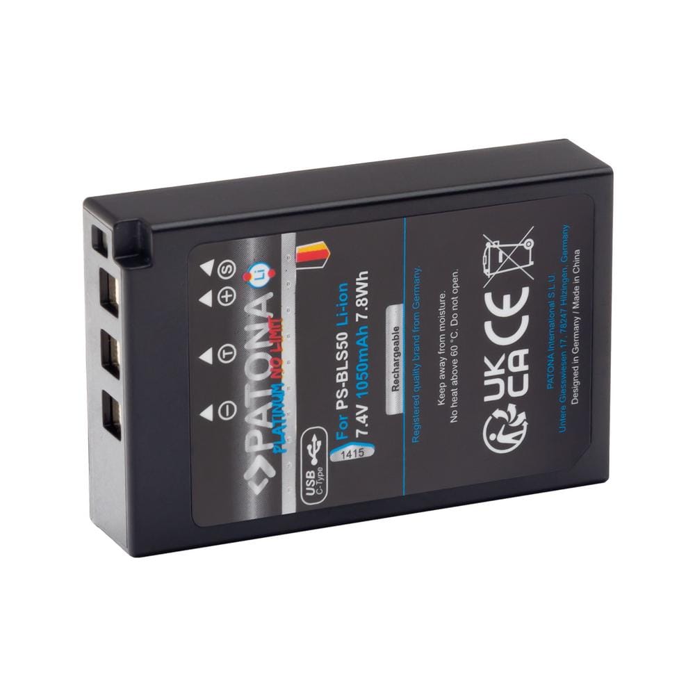 PATONA Platinum Akku mit USB‑C Input für Olympus BLS‑5 BLS‑5 E‑P3 E‑PL2 E‑PL3 E‑PM1 PATONA Platinum Akku mit USB‑C Input für Olympus BLS‑5 BLS‑5 E‑P3 E‑PL2 E‑PL3 E‑PM1