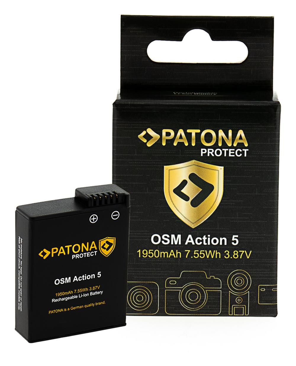 PATONA PROTECT Akku für DJI Osmo Action 3 4 5 und DJI Osmo 360
