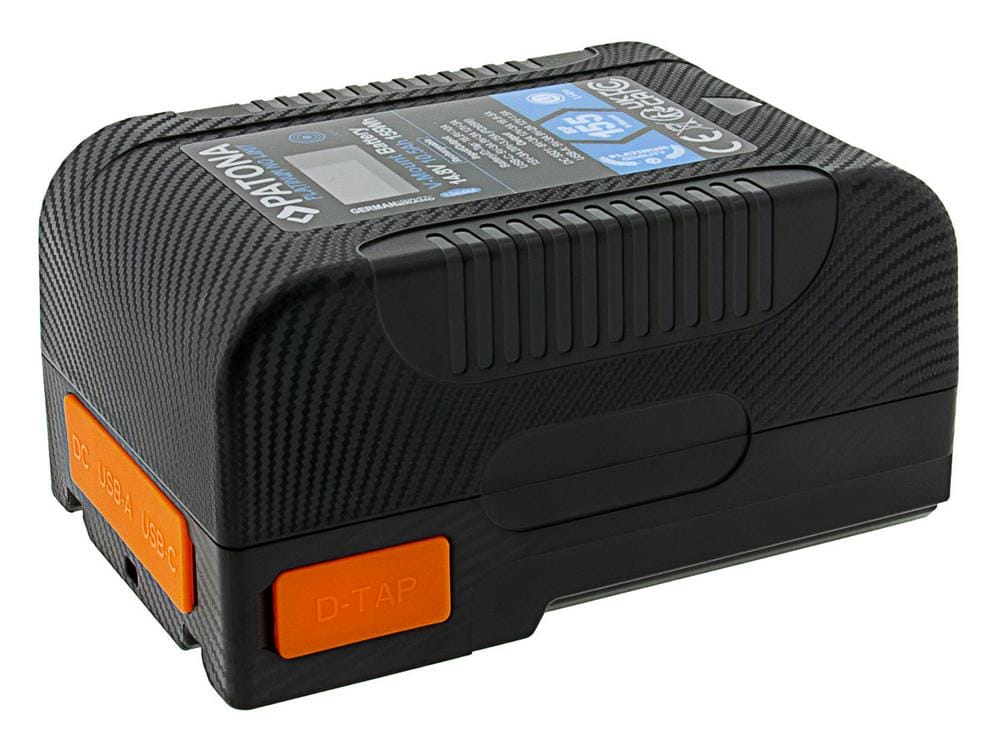 PATONA Platinum V-Mount Akku BP-155W PD65 155Wh USB-C USB-A 2×D-Tap DC-out inkl. Hardcase für professionelle Kameras Monitore Laptops und Smartphones