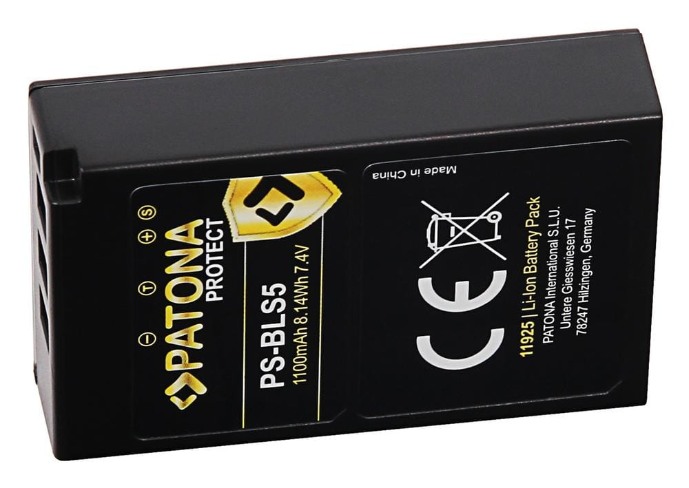PATONA PROTECT Akku für Olympus BLS5 E-P3 E-PL2 PEN E-PL3 E-PM1 PATONA PROTECT Akku für Olympus BLS5 E-P3 E-PL2 PEN E-PL3 E-PM1