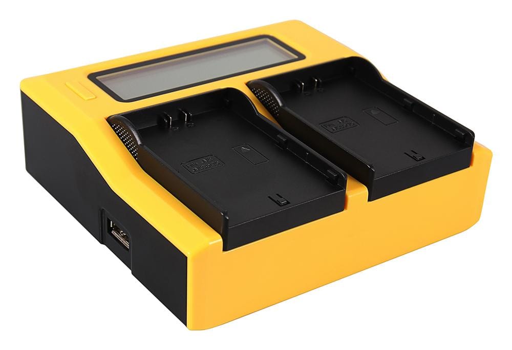 PATONA Dual LCD USB Ladegerät für JVC SSL-75 SSL-JVC50 SSL-JVC75 HM600 HM650