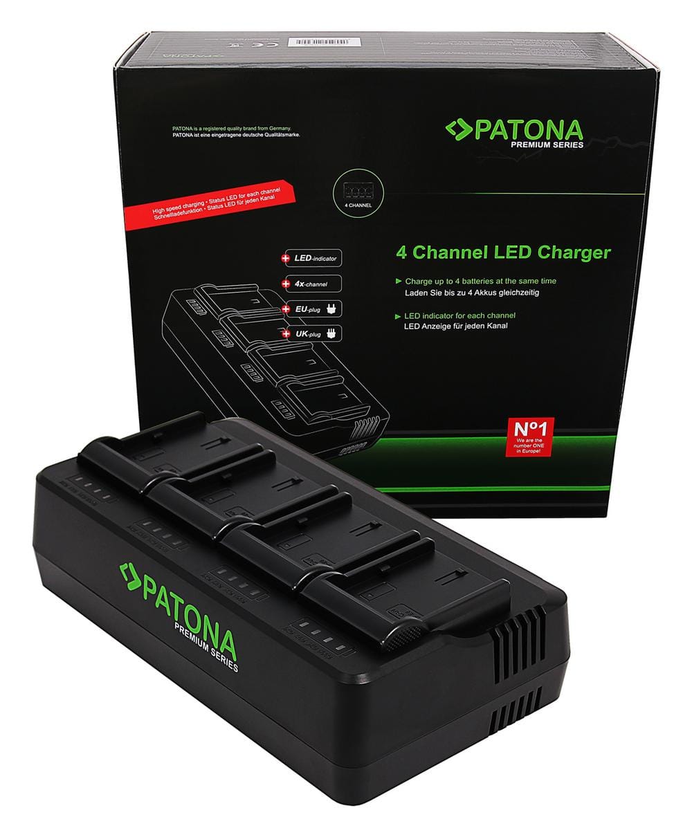 PATONA Premium 4‑fach Ladegerät LP‑E6 für Canon EOS 5D 60D 60Da 6D 7D EOS70D EOS‑70D EOS R Mark II Mark III Blackmagic Pocket Cinema Camera 4K 6K Sony LP‑E6 PATONA Premium 4‑fach Ladegerät LP‑E6 für Canon EOS 5D 60D 60Da 6D 7D EOS70D EOS‑70D EOS R Mark II Mark III Blackmagic Pocket Cinema Camera 4K 6K Sony LP‑E6