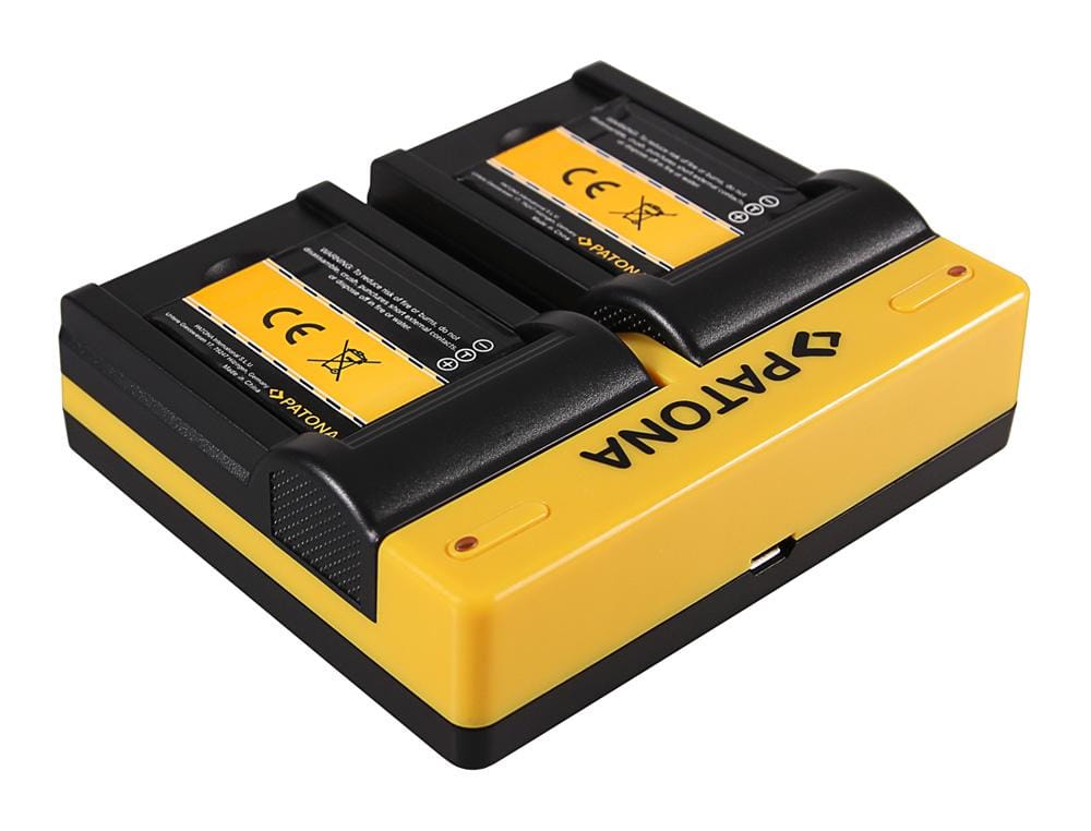 PATONA Dual Ladegerät für Panasonic DMW-BCL7 Lumix F5 FH50 FS50 SZ3 SZ9 XS1 inkl. Micro-USB Kabel