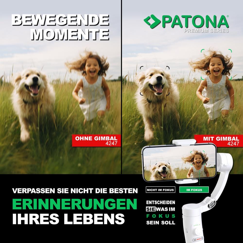PATONA Premium 3 Achsen Gimbal für Smartphone