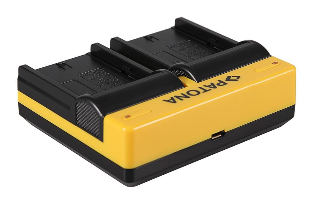 PATONA Dual Ladegerät für Sony NP-FM50 NP-F550 NP-F750 NP-F970 inkl. Micro-USB Kabel