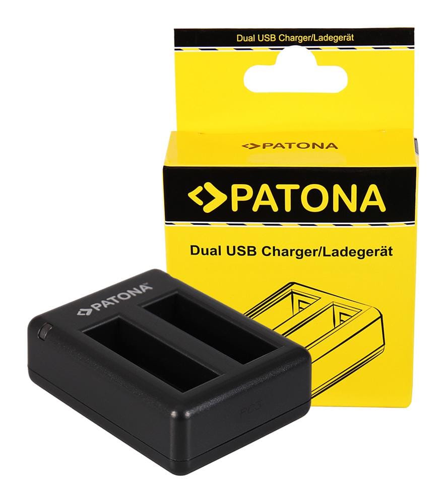 PATONA USB Dual Ladegerät für GoPro Hero 4 AHDBT-401 inkl. Mini-USB Kabel