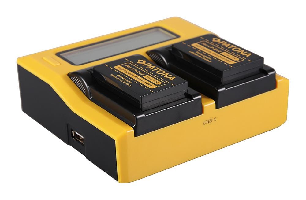 PATONA Dual LCD USB Ladegerät für Canon LPE12 LPE-12 PATONA Dual LCD USB Ladegerät für Canon LPE12 LPE-12