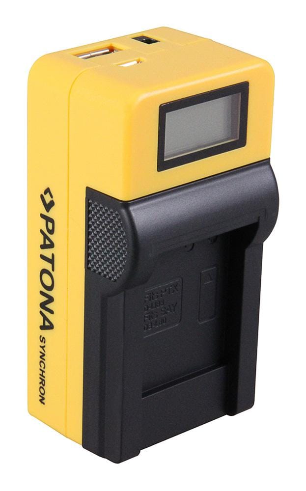 PATONA Synchron USB Ladegerät für Pentax DLi88 D-Li88 mit LCD-Display