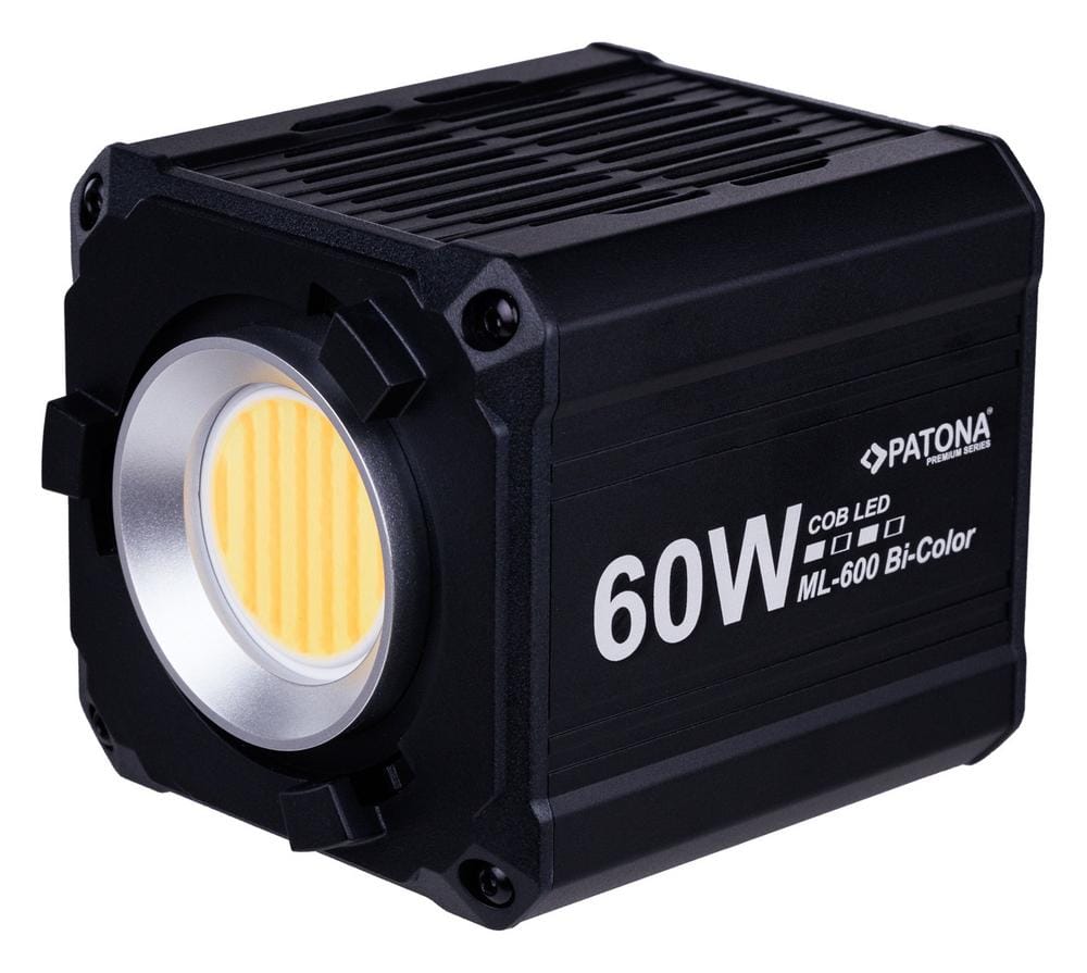 PATONA Premium LED professionelles Fotolicht und Videolicht 60W COB ML-600 inkl. Tragetasche