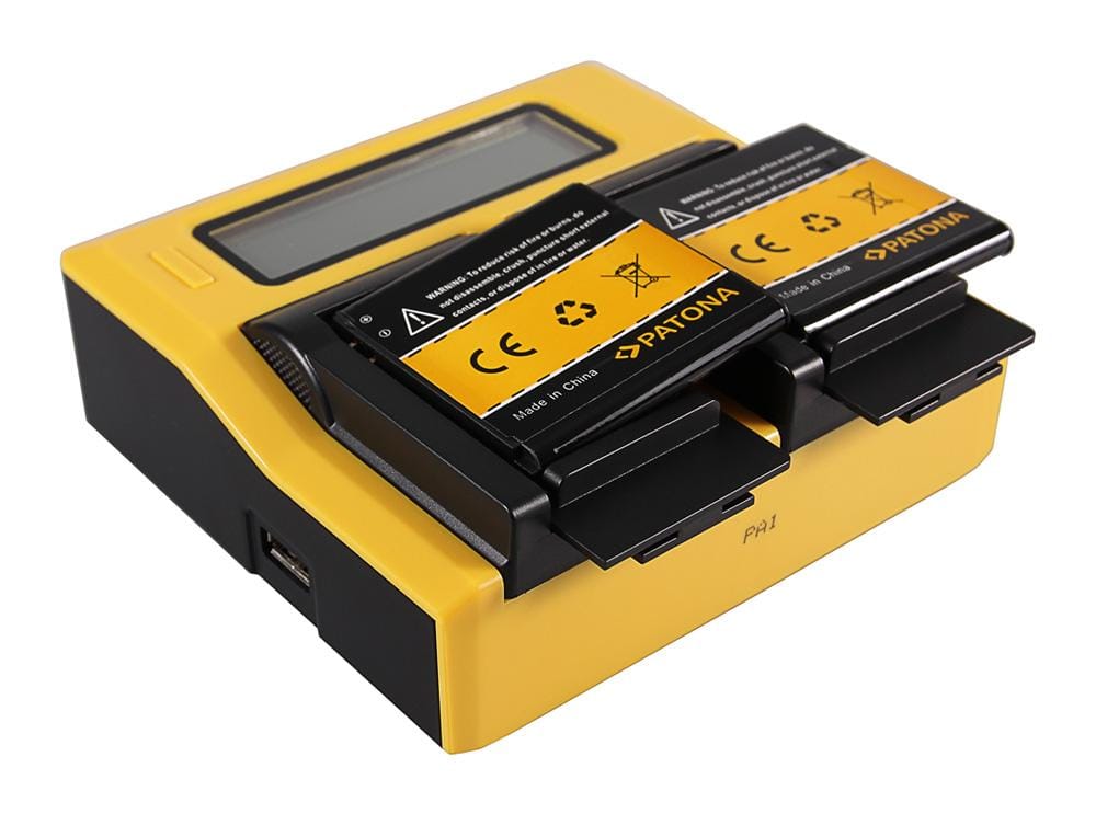 PATONA Dual LCD USB Ladegerät für Samsung B740E Galaxy NX mini NXF1 S4 Zoom S4 Zoom LTE SMC101