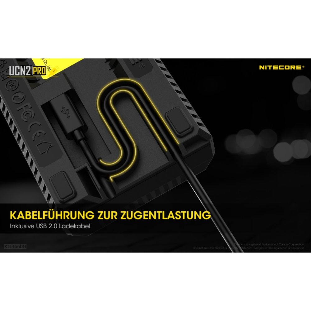 Nitecore UCN 2 PRO Ladegerät für Canon Nitecore UCN 2 PRO Ladegerät für Canon