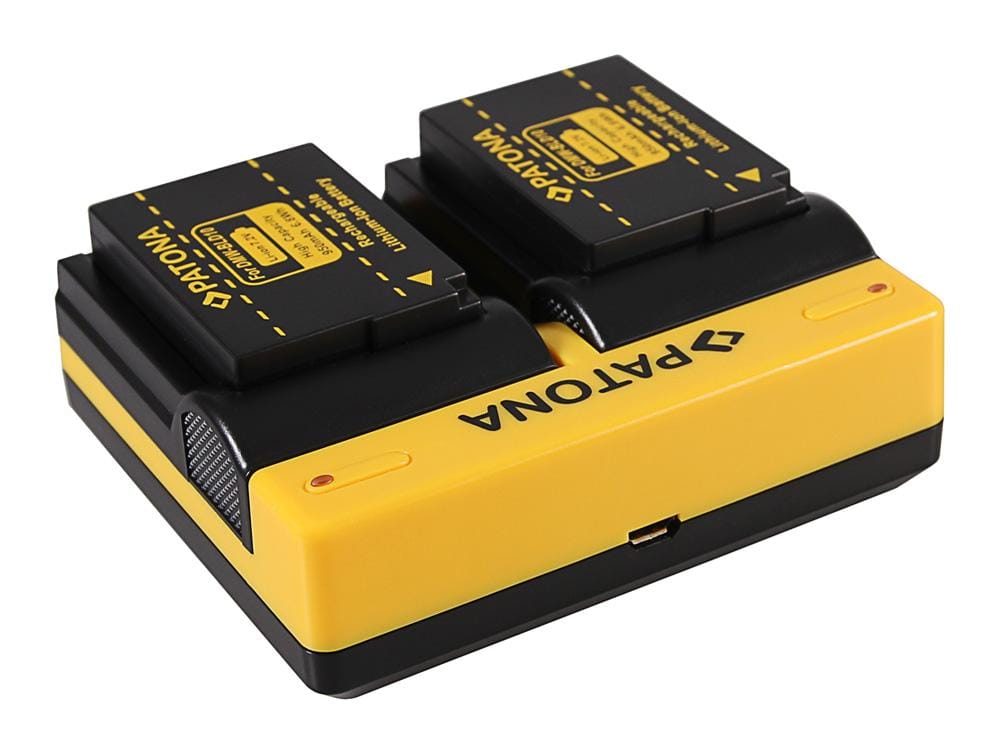 PATONA Dual Ladegerät für Panasonic DMW-BLD10 Lumix DMCGF2 DMC-GF2 inkl. Micro-USB Kabel