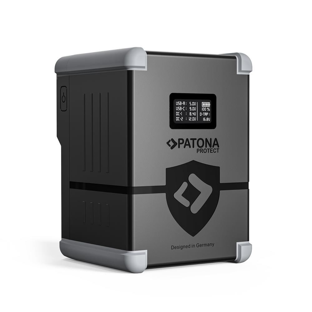 PATONA PROTECT V‑Mount Akku V150‑PD100 148 Wh USB‑C USB‑A D‑Tap 2 x DC‑out für DSLR‑Kameras Camcorder Monitore Smartphones drahtlose Videosender Tablets LED‑Leuchten PATONA PROTECT V‑Mount Akku V150‑PD100 148 Wh USB‑C USB‑A D‑Tap 2 x DC‑out für DSLR‑Kameras Camcorder Monitore Smartphones drahtlose Videosender Tablets LED‑Leuchten