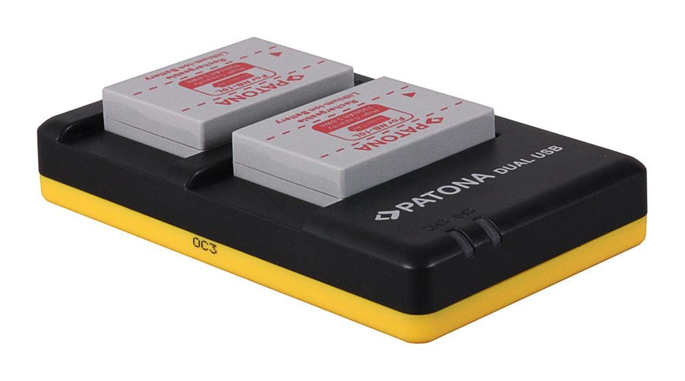 PATONA Dual Schnell-Ladegerät für Canon NB-10L NB10 L NB10L inkl. Micro-USB Kabel