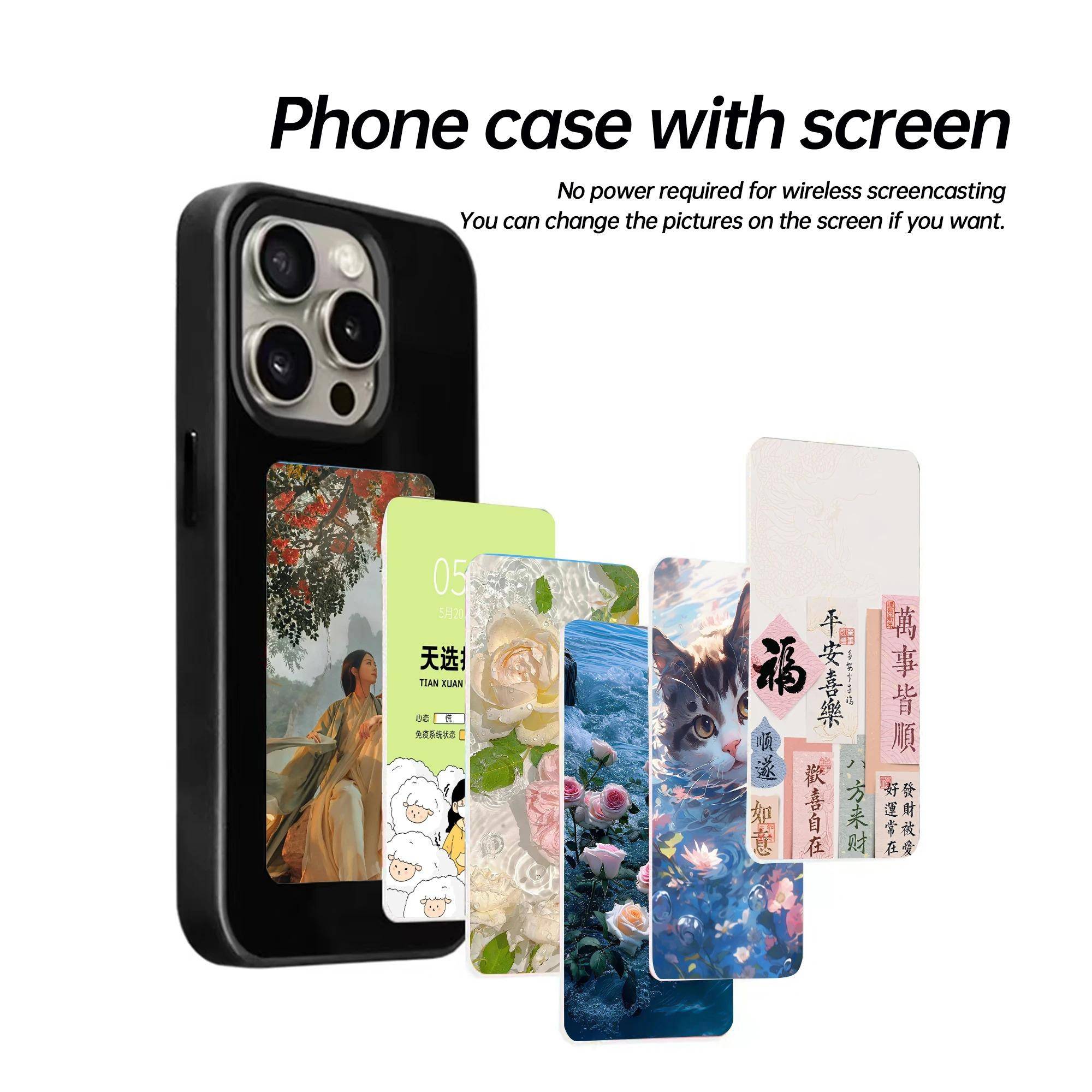 Innovative iPhone Schutzhülle mit NFC-basiertem Display für Bildanzeige