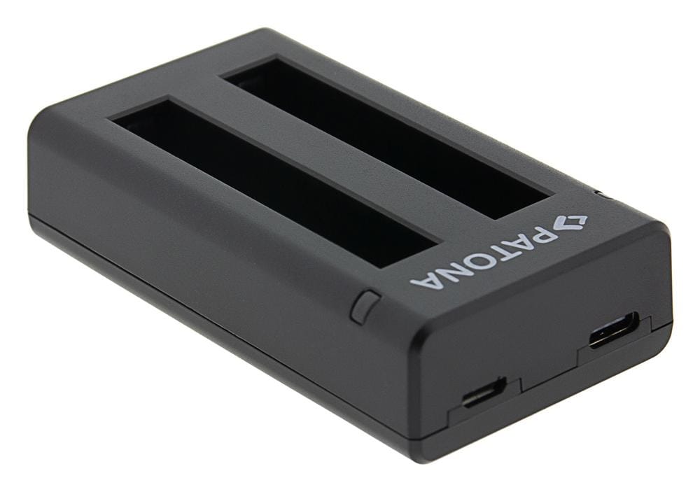 PATONA Dual Ladegerät für Insta360 X3 CINAQBT A inkl. Micro-USB Kabel