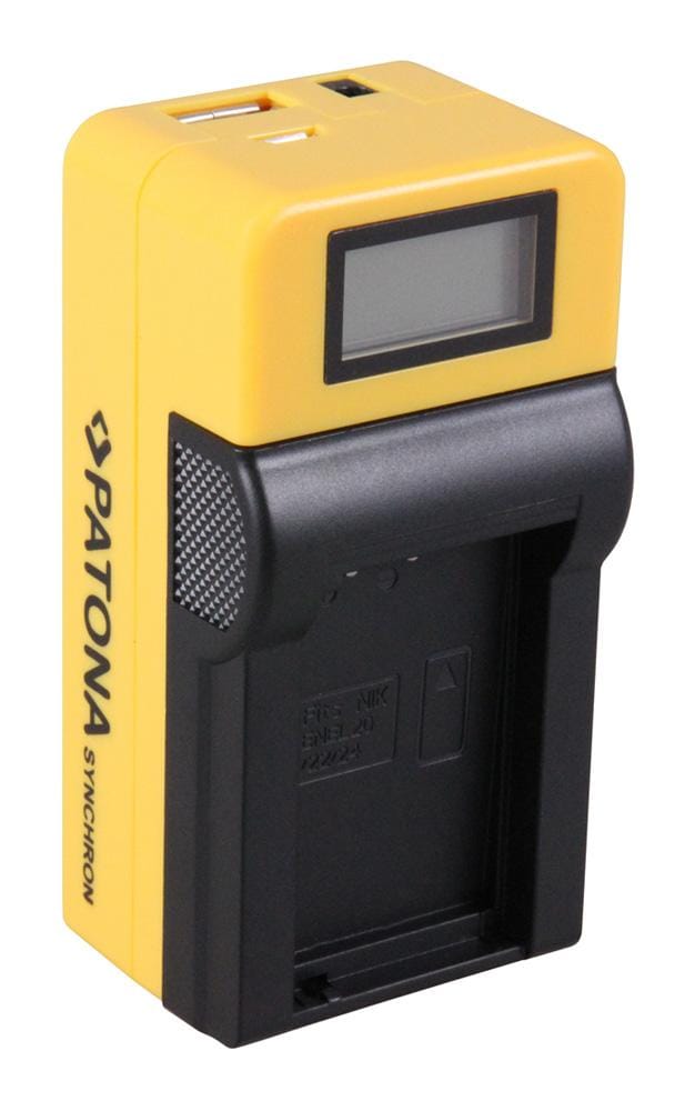 PATONA Synchron USB Ladegerät für Nikon ENEL24 EN-EL24 mit LCD-Display