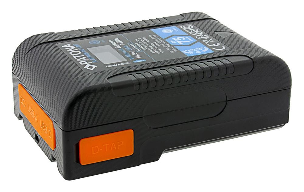 PATONA Platinum V‑Mount Akku BP‑75W PD65 74 Wh USB‑C USB‑A 2 x D‑Tap DC‑out inkl. Hardcase PATONA Platinum V‑Mount Akku BP‑75W PD65 74 Wh USB‑C USB‑A 2 x D‑Tap DC‑out inkl. Hardcase