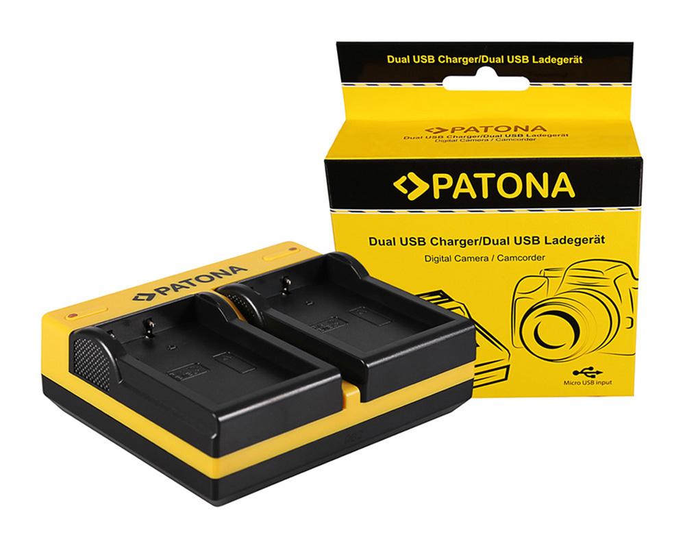 PATONA Dual Ladegerät für Nikon EN-EL9 D40 D40x D5000 D60 inkl. Micro-USB Kabel