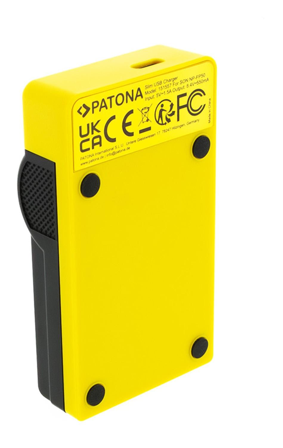 PATONA Slim USB Ladegerät mit USB‑C Input für Sony NP‑FP50 NP‑FH50 NP‑FH70 NP‑FH100 DCR‑DVD92/E