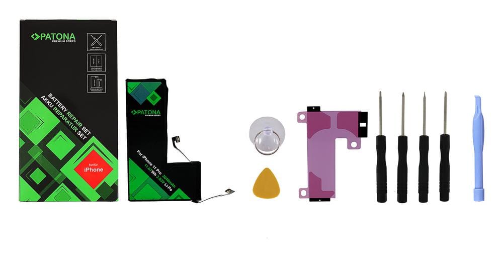 PATONA Premium Akku für Apple iPhone 11 Pro A2160 A2215 A2217 616-00660 inkl. Werkzeugset PATONA Premium Akku für Apple iPhone 11 Pro A2160 A2215 A2217 616-00660 inkl. Werkzeugset
