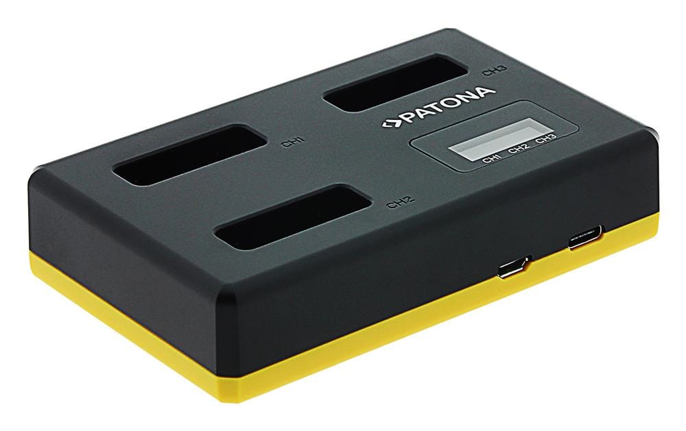 PATONA USB Triple Ladegerät für Canon NB-13L PowerShot G5 X G5X G7 X G7 X Mark II G7X G9 X G9X inkl.