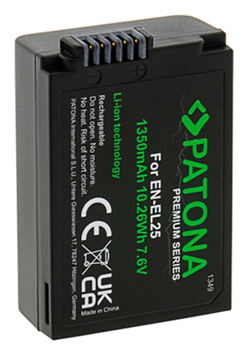 PATONA Premium Akku EN-EL25 für Nikon Z30 Z50 Z50 II Z fc