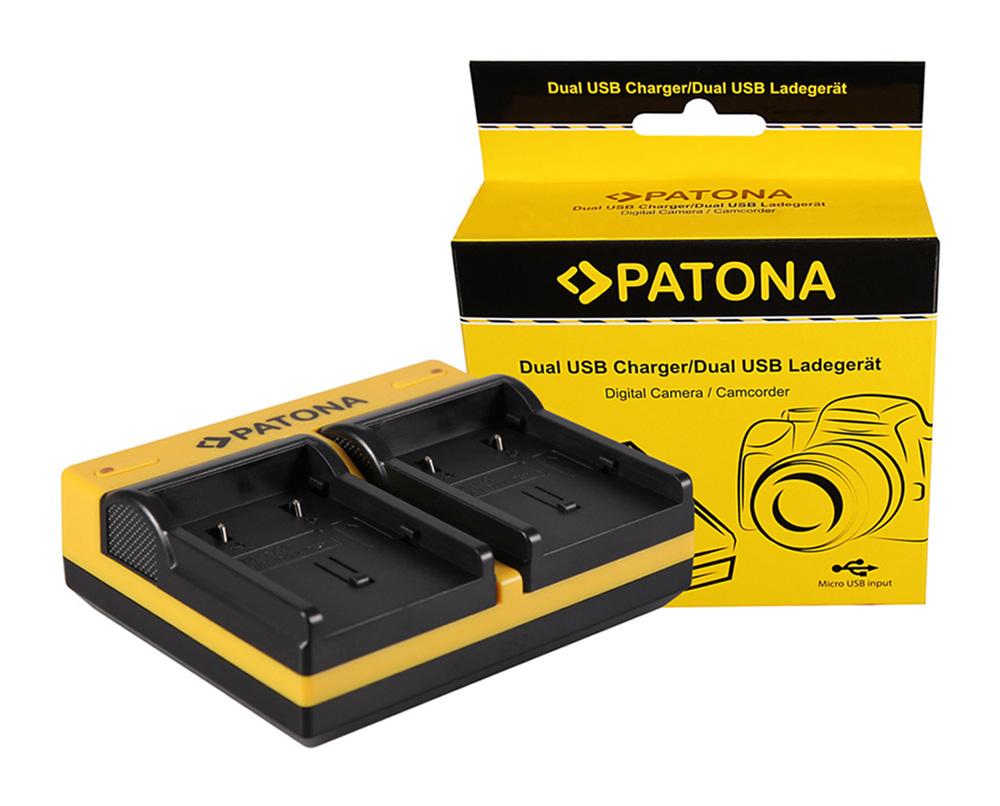 PATONA Dual Ladegerät für JVC BN-VF707U D JVCD250 JVCD270 JVCD290 JVCD73AC JVCDF430 inkl. Micro-USB Kabel