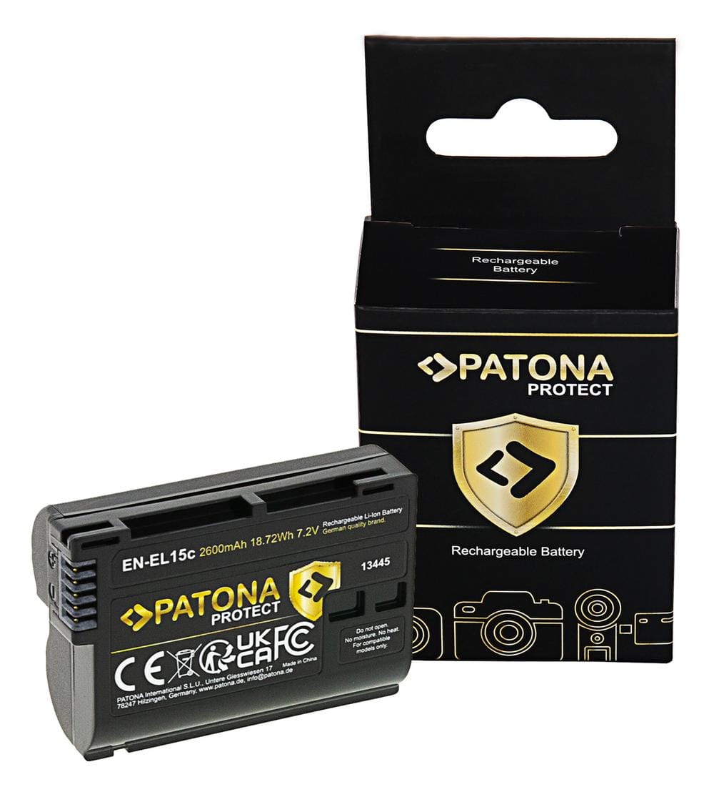 PATONA PROTECT Akku für Nikon Z5 Z6 Z6II Z6III Z7 Z8 ZF D500 D800 D850 D7000 D7100 D7200 EN-EL15 PATONA PROTECT Akku für Nikon Z5 Z6 Z6II Z6III Z7 Z8 ZF D500 D800 D850 D7000 D7100 D7200 EN-EL15