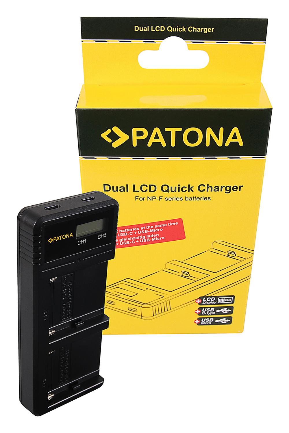 PATONA Dual LCD USB Ladegerät für Sony F550 F750 F970 FM50 FM500H PATONA Dual LCD USB Ladegerät für Sony F550 F750 F970 FM50 FM500H