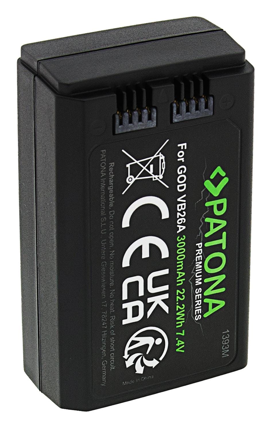 PATONA Premium Akku für Godox VB26 VB26A V850III V1 Blitzkopf Samsung Zellen