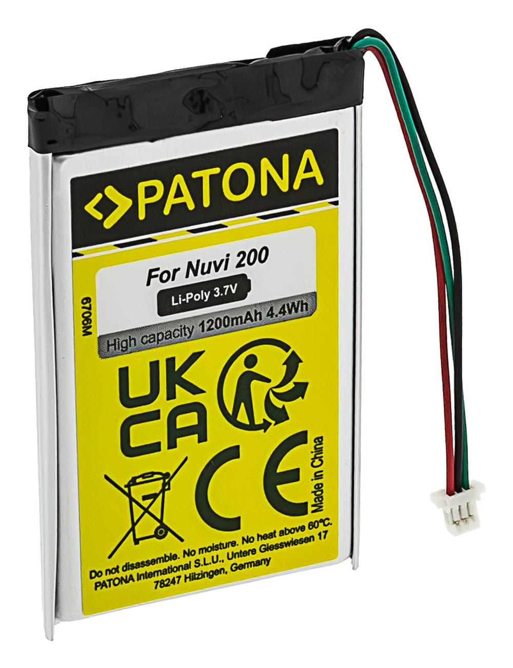 PATONA Akku für Garmin Nuvi 200 205 250 255 260 200W 205T 205W 205WT 252W