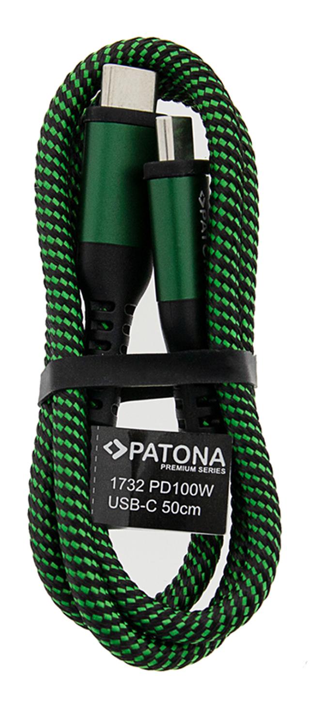 PATONA Premium 100W PD USB‑C auf USB‑C Kabel 50 cm mit E‑Marker Chip PATONA Premium 100W PD USB‑C auf USB‑C Kabel 50 cm mit E‑Marker Chip