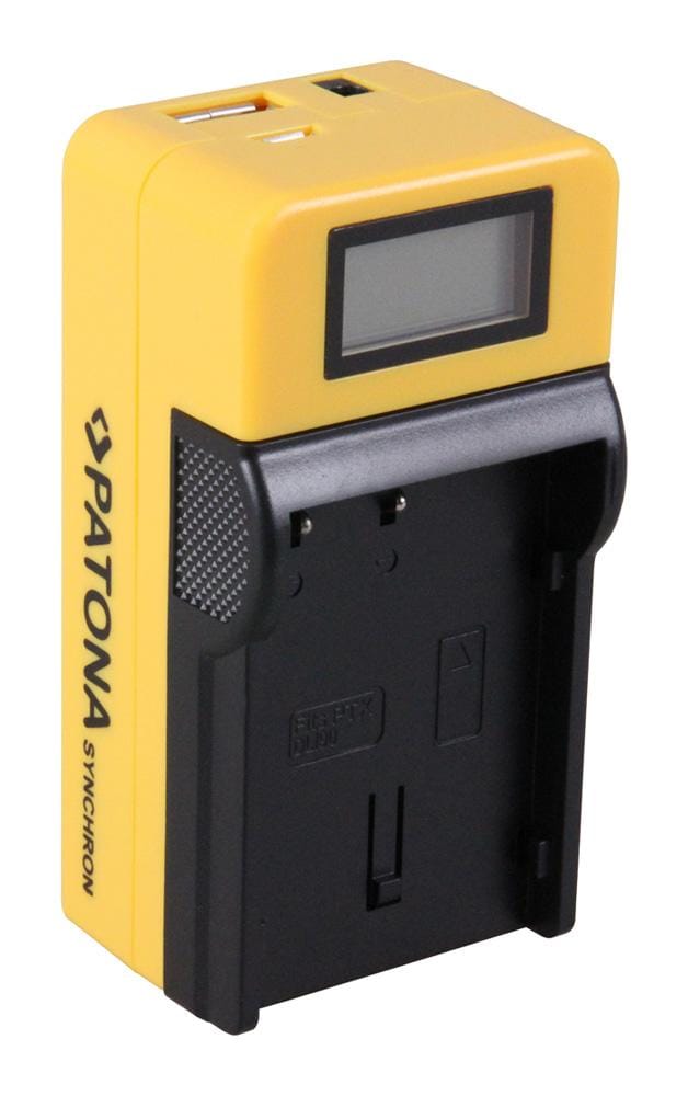 PATONA Synchron USB Ladegerät für Pentax D Li90 D Li90 mit LCD Display