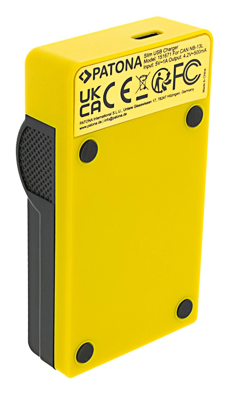 PATONA Slim USB Ladegerät mit USB‑C Input für Canon NB‑13L PowerShot G5 X G5X G7 X G7 X Mark II G7X PATONA Slim USB Ladegerät mit USB‑C Input für Canon NB‑13L PowerShot G5 X G5X G7 X G7 X Mark II G7X