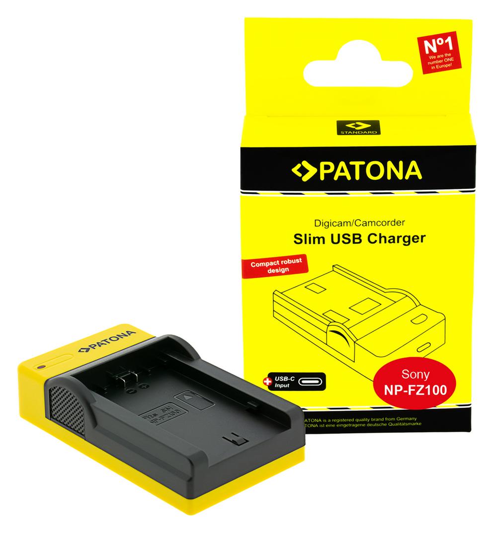 PATONA Slim USB Ladegerät mit USB‑C Input für Sony NP‑FZ100 A7 III A7M3 Alpha 7 III A7 R III A7RM3 PATONA Slim USB Ladegerät mit USB‑C Input für Sony NP‑FZ100 A7 III A7M3 Alpha 7 III A7 R III A7RM3