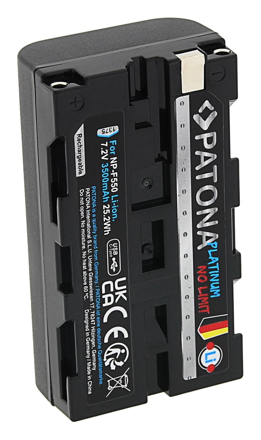 PATONA Platinum Akku mit USB-C Input für Sony NP-F550 F330 F530 F750 F930 F920