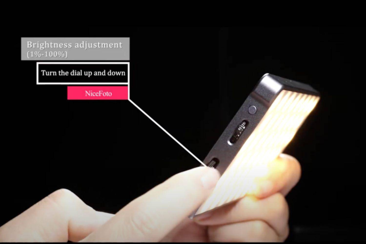 LED-Videoleuchte mit integrierter Powerbank ColorGlow TC 158 LED-Videoleuchte mit integrierter Powerbank ColorGlow TC 158