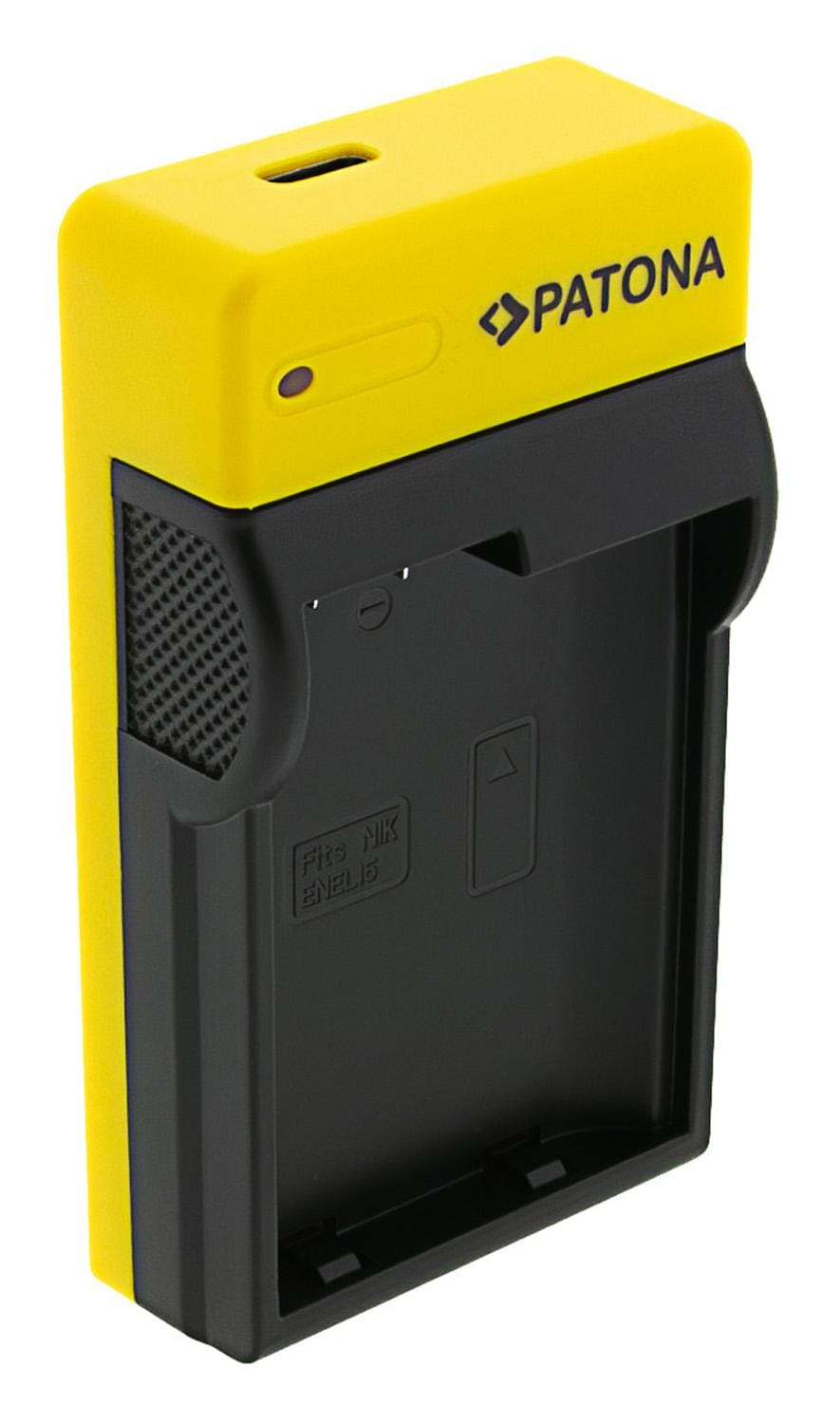 PATONA Slim USB Ladegerät mit USB-C Input für Nikon EN-EL15 D600 D610 D7000 D7100 D800 PATONA Slim USB Ladegerät mit USB-C Input für Nikon EN-EL15 D600 D610 D7000 D7100 D800