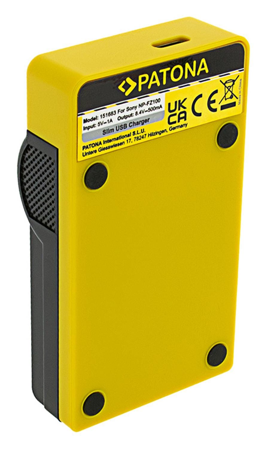 PATONA Slim USB Ladegerät mit USB‑C Input für Sony NP‑FZ100 A7 III A7M3 Alpha 7 III A7 R III A7RM3 PATONA Slim USB Ladegerät mit USB‑C Input für Sony NP‑FZ100 A7 III A7M3 Alpha 7 III A7 R III A7RM3