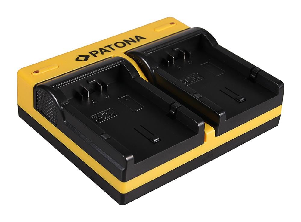 PATONA Dual Ladegerät für Panasonic CGA-S002E Lumix FZ5 DMCFZ 8 DMC-FZ 8 DMCFZ1 FZ1B inkl. Micro-USB