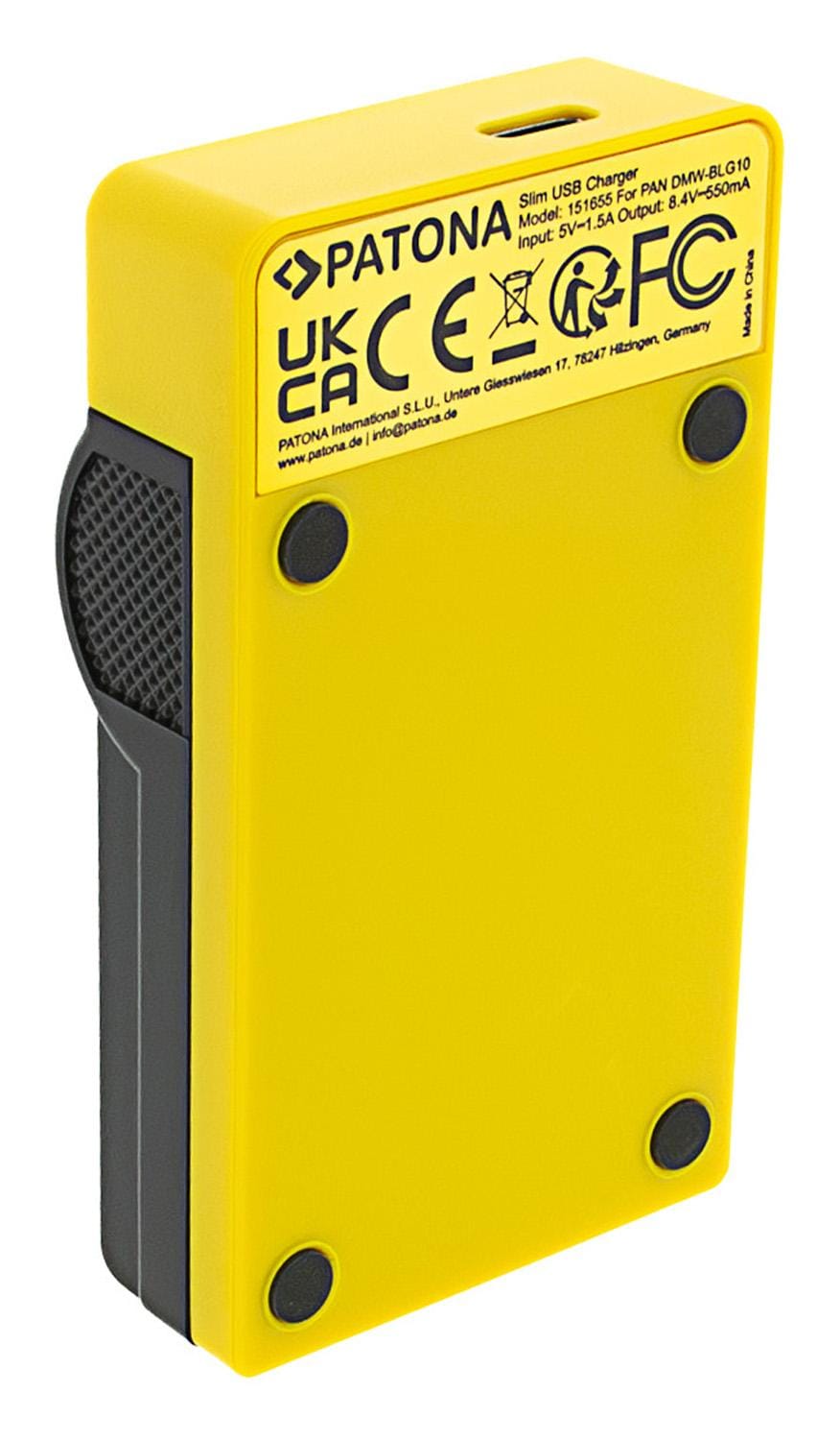 PATONA Slim USB Ladegerät mit USB‑C Input für Panasonic DMW‑BLG10 CSBLG10MC CS‑BLG10MC DMWBLG10 DMW PATONA Slim USB Ladegerät mit USB‑C Input für Panasonic DMW‑BLG10 CSBLG10MC CS‑BLG10MC DMWBLG10 DMW