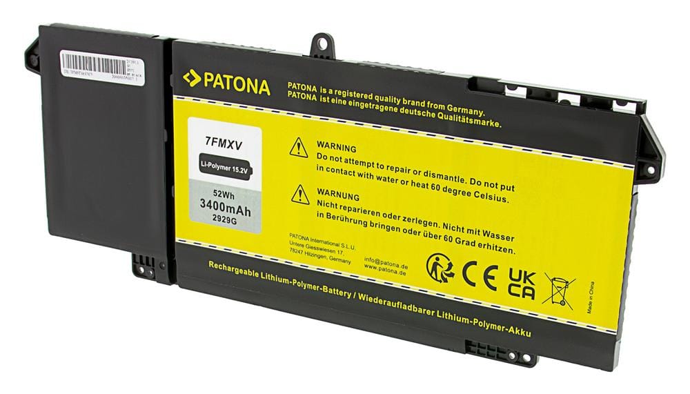 PATONA Akku 15,2V für Dell Latitude 5320 Service Tag CJKKPG3-DELL 7FMXV 9JM71 1PP63 4M1JN PATONA Akku 15,2V für Dell Latitude 5320 Service Tag CJKKPG3-DELL 7FMXV 9JM71 1PP63 4M1JN