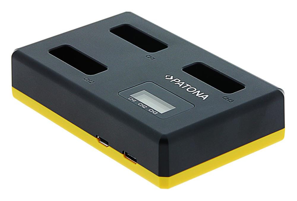 PATONA USB Triple Ladegerät für Canon NB-13L PowerShot G5 X G5X G7 X G7 X Mark II G7X G9 X G9X inkl.